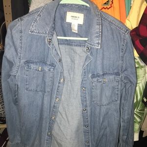 F21 denim shirt